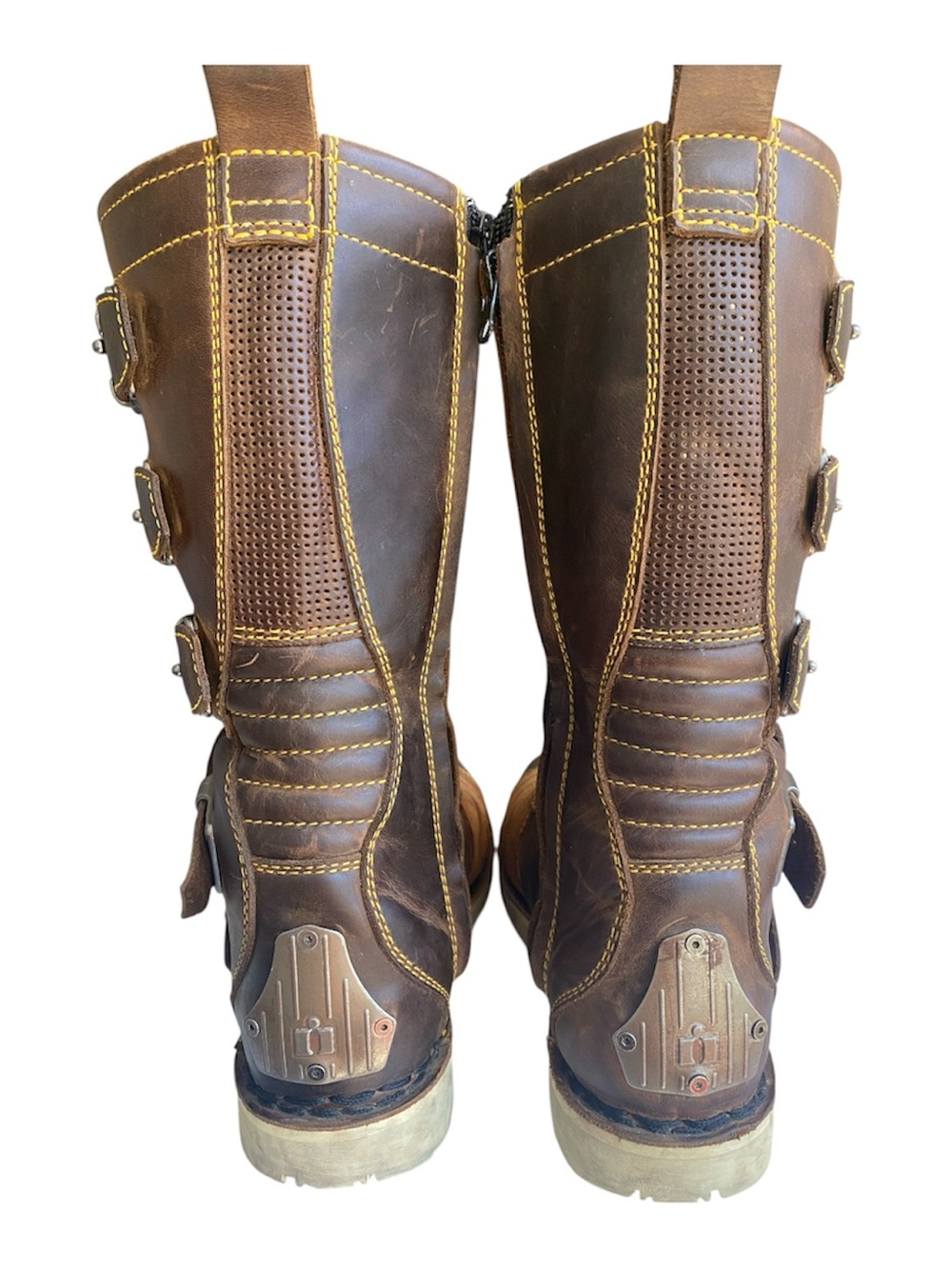 Icon 1000 Elsinore Oiled 
Brown Leather Motorcycle Boots
Buckle Rugged Biker 8.5 - Picture 7 of 17